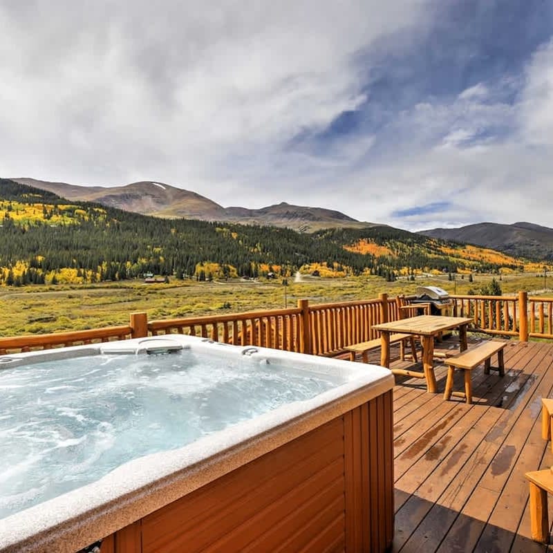 Secluded Alma Log Cabin | Hot Tub | Mountain View